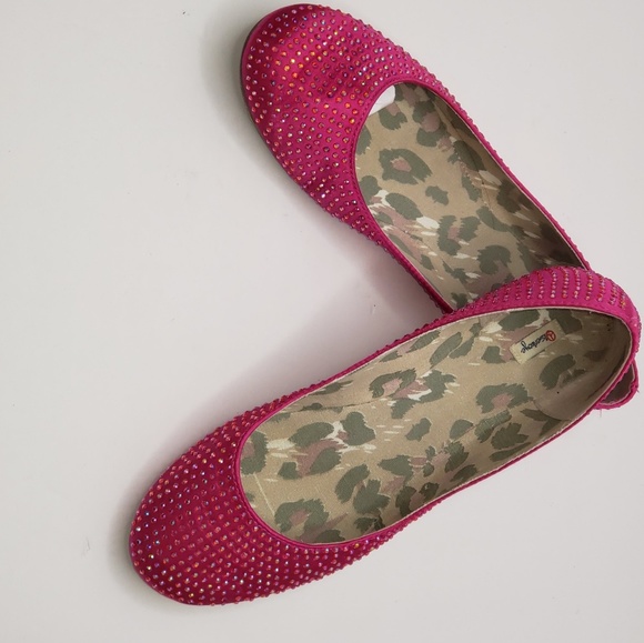 Olsenboye Pink Rhinestone Ballet Flats Size 10 - Picture 3 of 7